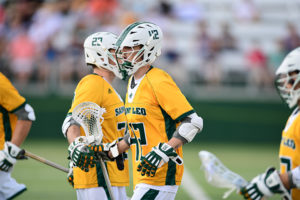 Kyle Pauwels playing on the Saint Leo men's lacrosse team
