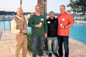 Alumni group at Brews and Bites event.