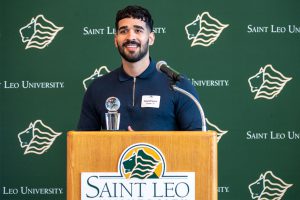 Gianfranco Pagan &rsquo;21 receiving the 2021 Global Service Award.