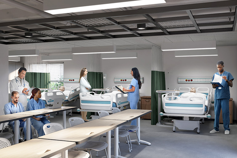 Rendering of the Nursing Clinical Skills Lab